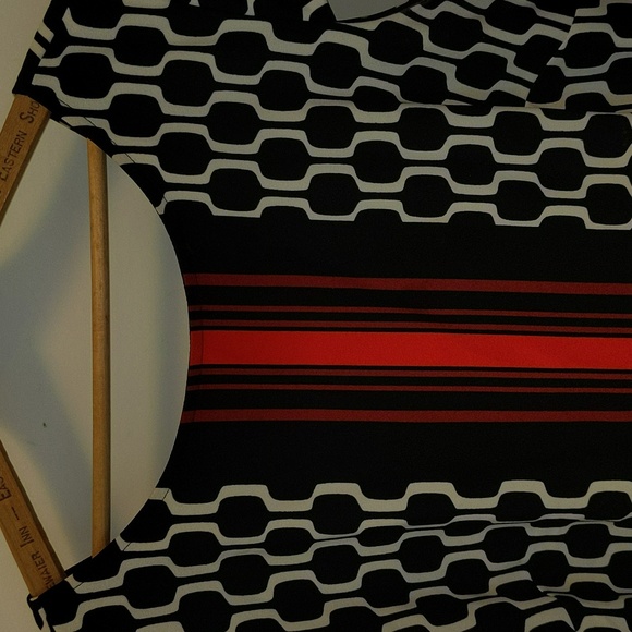 CB Established Women's Size 15 Geometric Print One Piece Lined Career Wear Dress - Picture 4 of 16